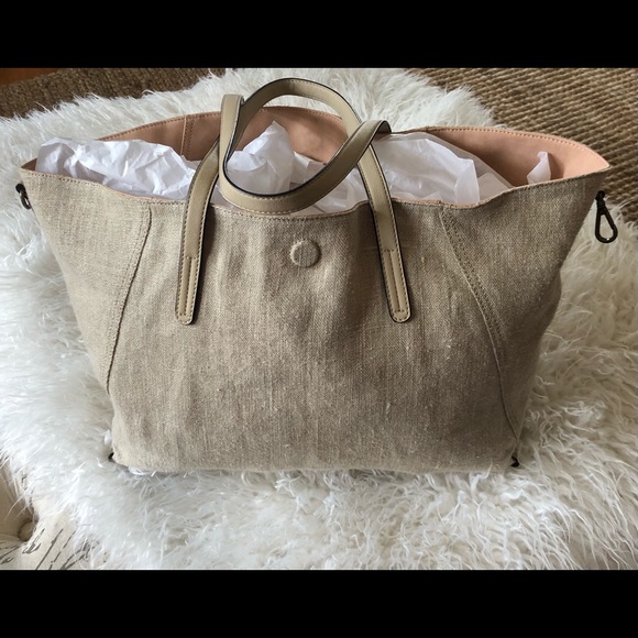 Free People Handbags - Gorgeous Free People Summer Tan Linen Purse Bag